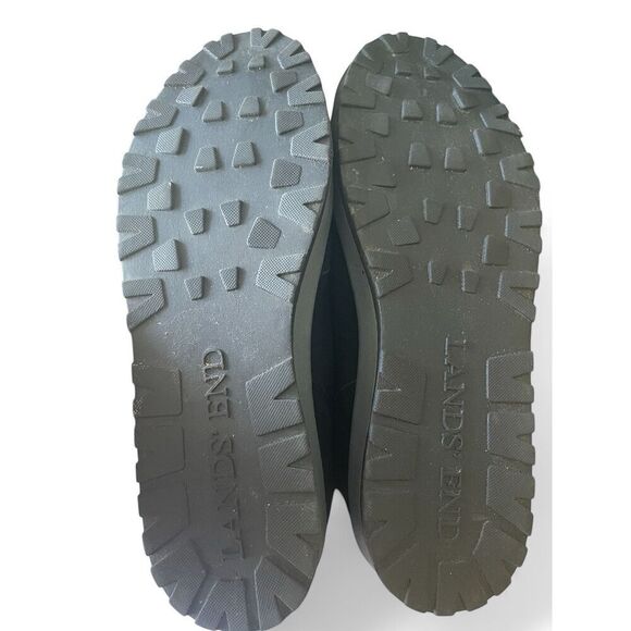 Lands’ End Women 9 Black Suede Winter Boots Quilted Pullon Lined Excellent Cond. - Picture 7 of 8